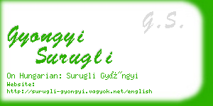 gyongyi surugli business card